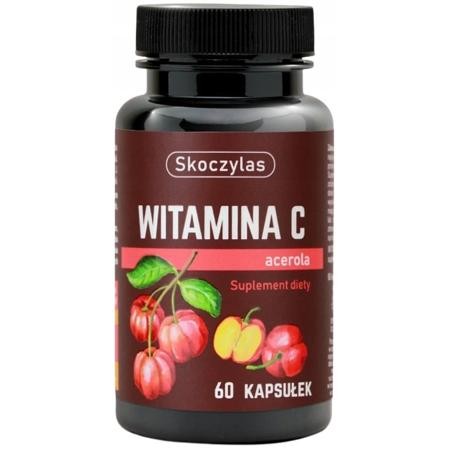 Skoczylas WITAMINA C acerola 60 kapsułek – naturalna witamina C z aceroli wspierająca odporność, ochronę komórek i produkcję kolagenu.