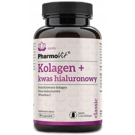 Pharmovit Kolagen + Kwas Hialuronowy – kapsułki z kolagenem i witaminą C