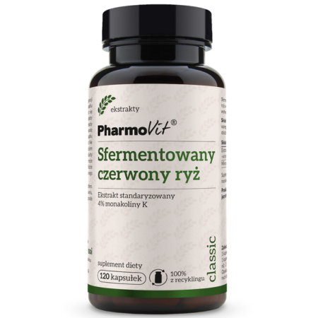 Sfermentowany Czerwony Ryż – suplement diety z monakoliną K, naturalne wsparcie cholesterolu, 120 kapsułek, zdroweodzywki.pl