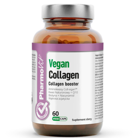Vegan Collagen – kolagen roślinny z witaminami, minerałami, kwasem hialuronowym i koenzymem Q10, 60 kapsułek, zdroweodzywki.pl